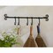 Forged Iron Mounted Towel Rod with 5 Hooks, 18.5L x 2.5W x 2.0H inch.